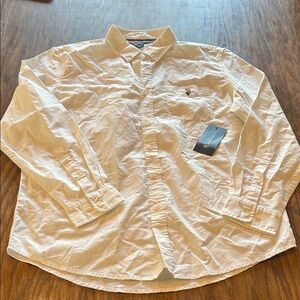 U.S. Polo Assn. Men's Cream Long-Sleeve Button-Down Shirt